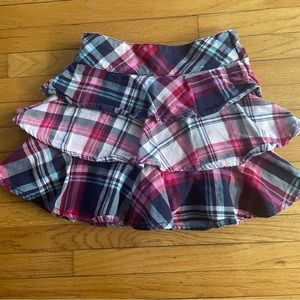 Gymboree Plaid Ruffled Skirt With Shorts - Size 4